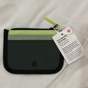 Lululemon Athletica Lime and Charcoal Card Holder